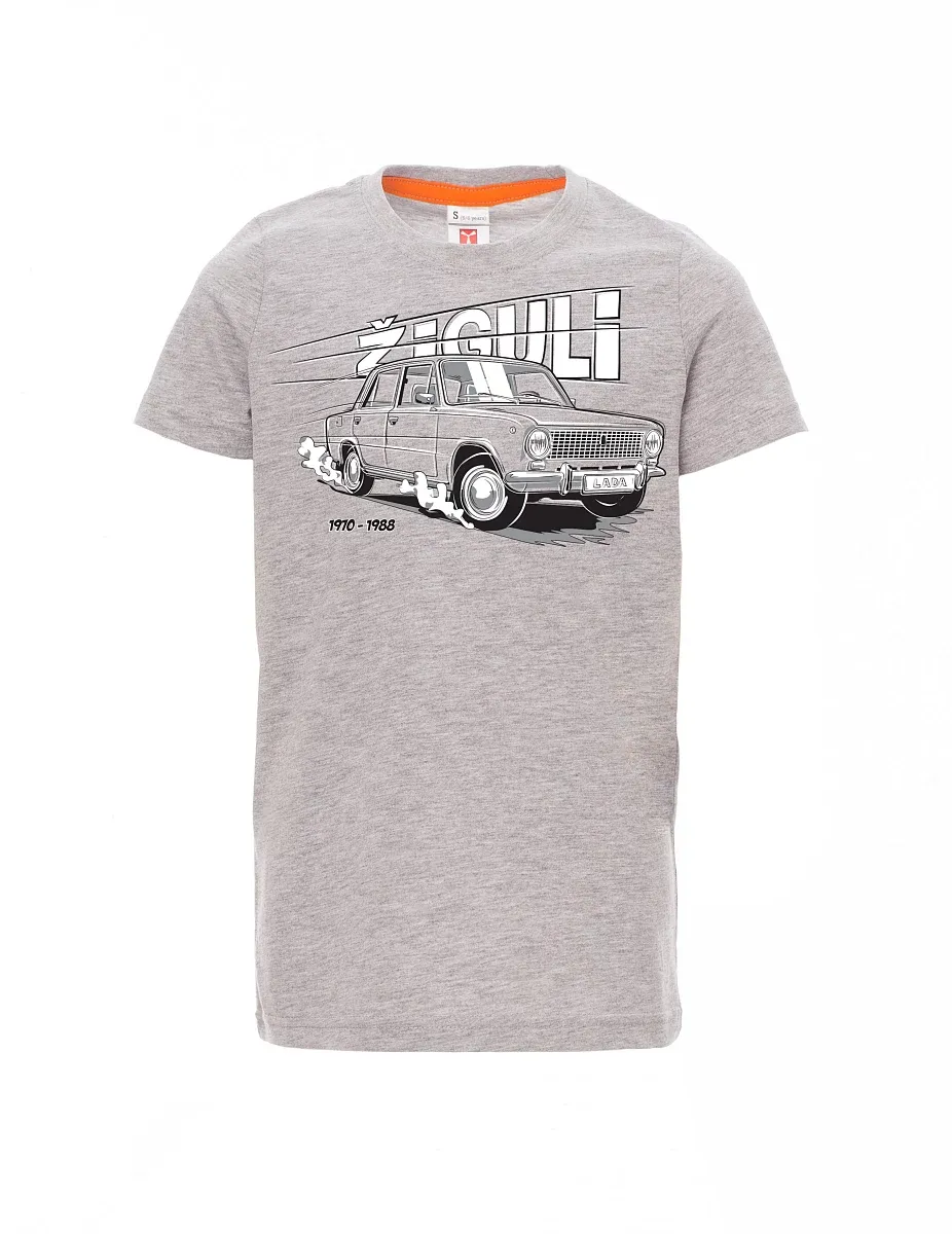 Grau melange Kinder T-Shirt Lada-Žiguli
