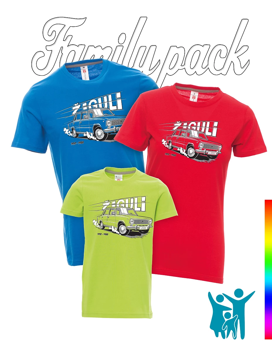 Familien-Set von T-Shirts Lada-Žiguli