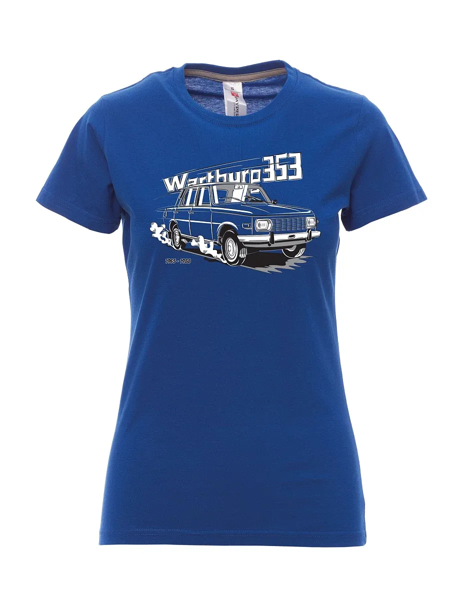 Königsblaues T-Shirt für Damen Wartburg 353