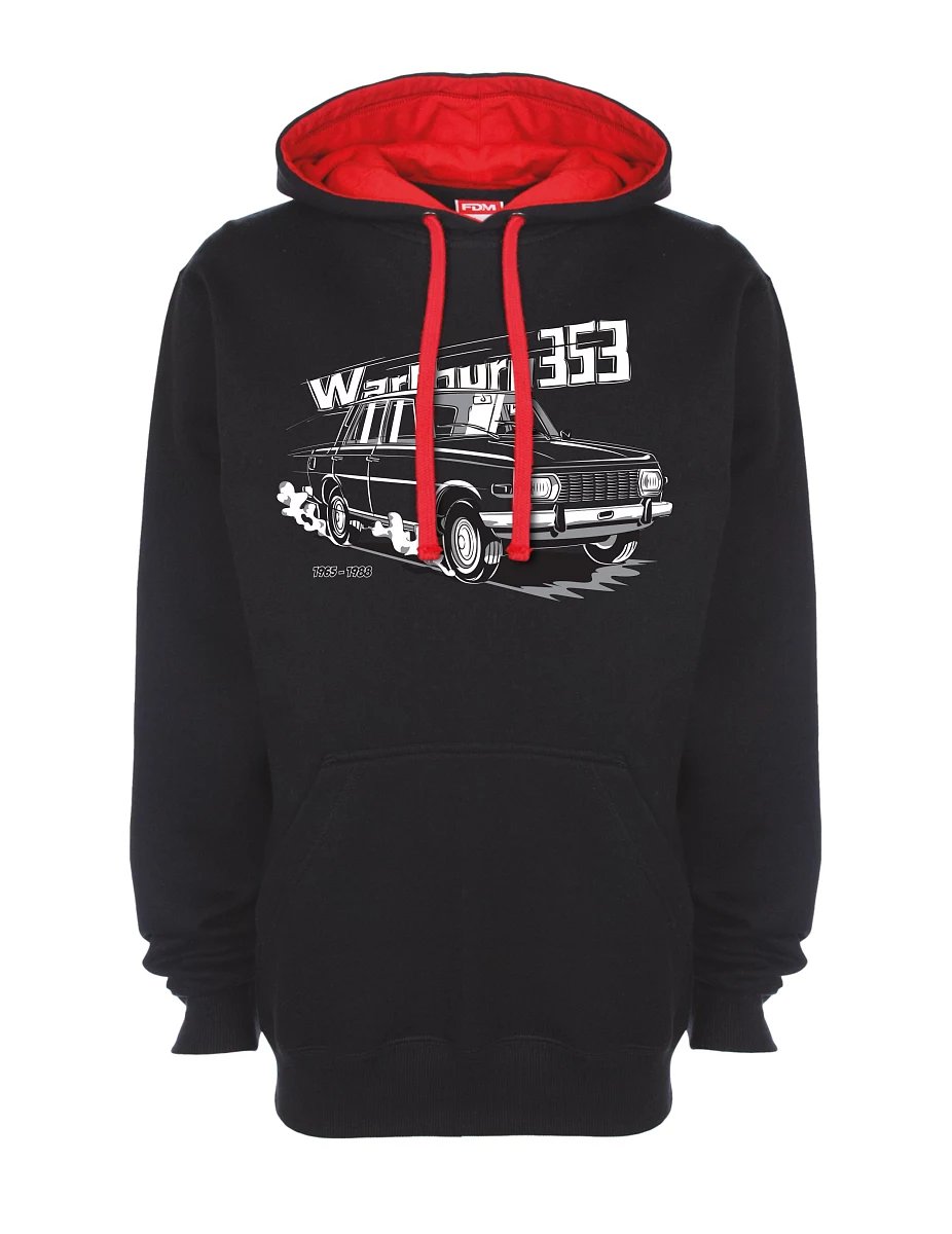 Rot-schwarzes Sweatshirt Wartburg 353