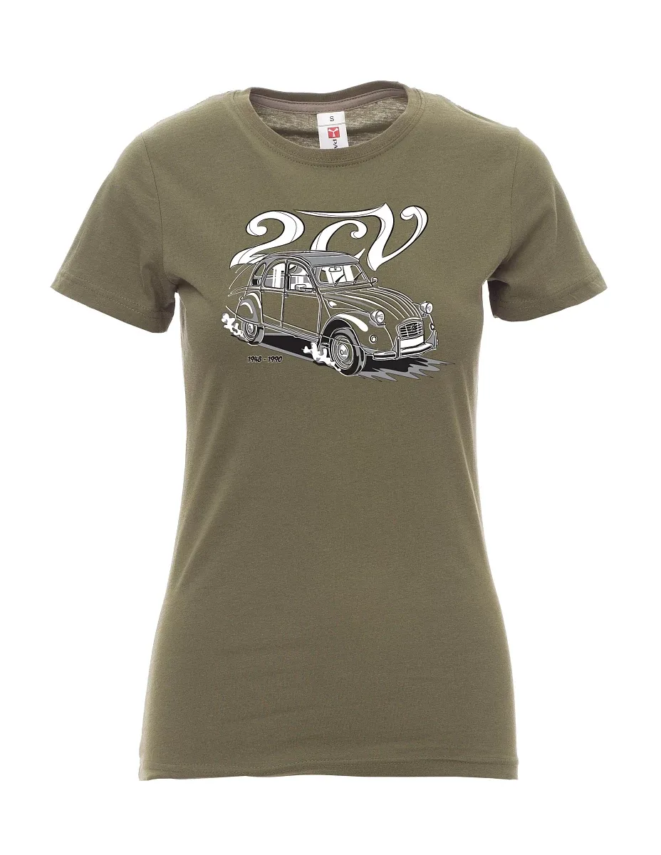 Khaki T-Shirt für Damen 2CV