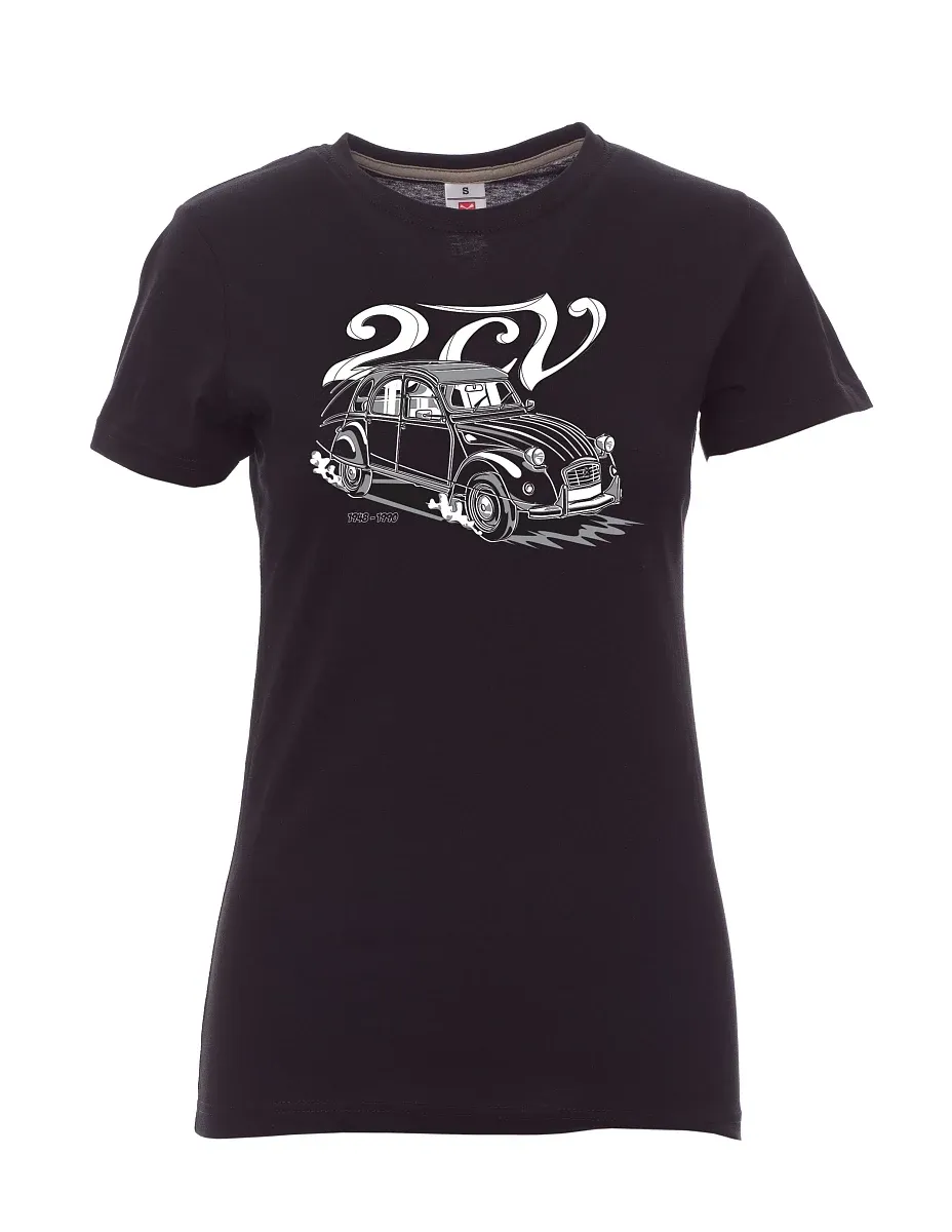Schwarzes T-Shirt für Damen 2CV