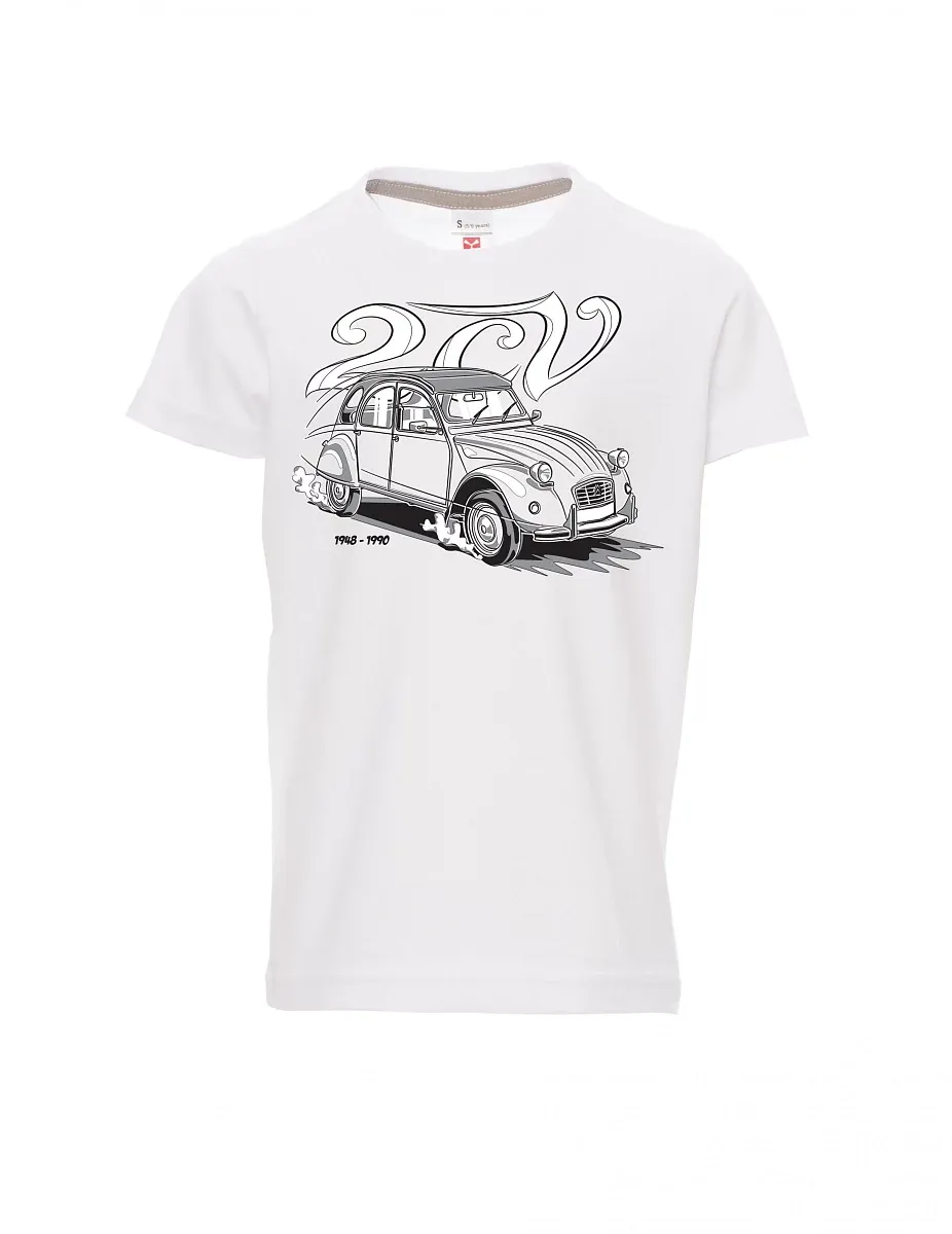 Weißes Kinder T-Shirt 2CV