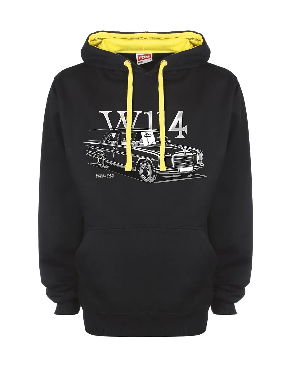Gelb-schwarzes Sweatshirt mit W114