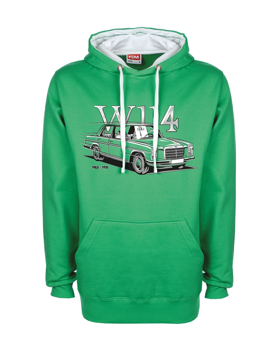 Weiß-grünes Sweatshirt W114